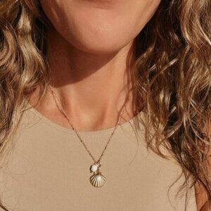 YOU PICK Charm Waterproof Dainty Pearl Necklace Gold Satellite Chain Starfish